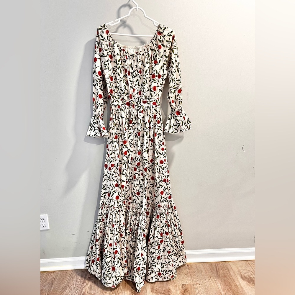 Agua by Agua bendita wall flowers Almendra Hedera Floral Maxi Dress Size XS - Picture 4 of 6